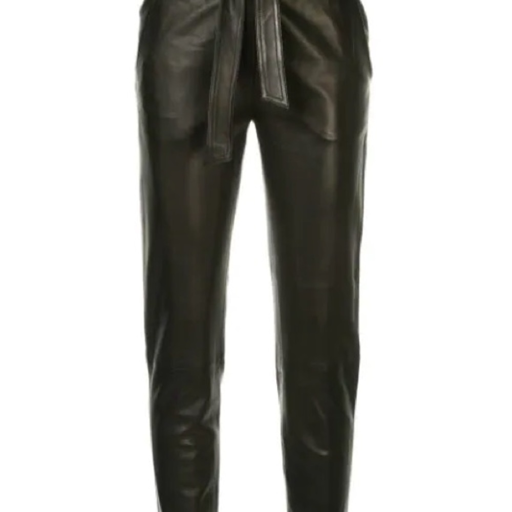 Veronica Beard Leather pants black size 8 NWT